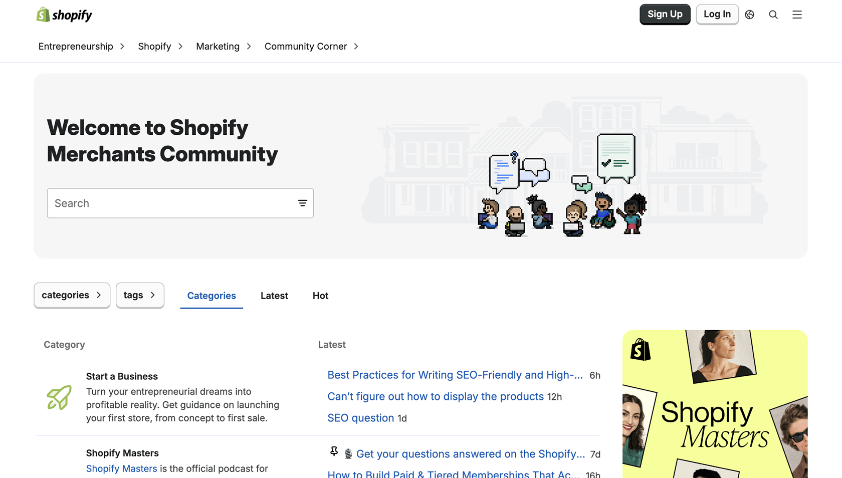 Shopify community forum screenshot